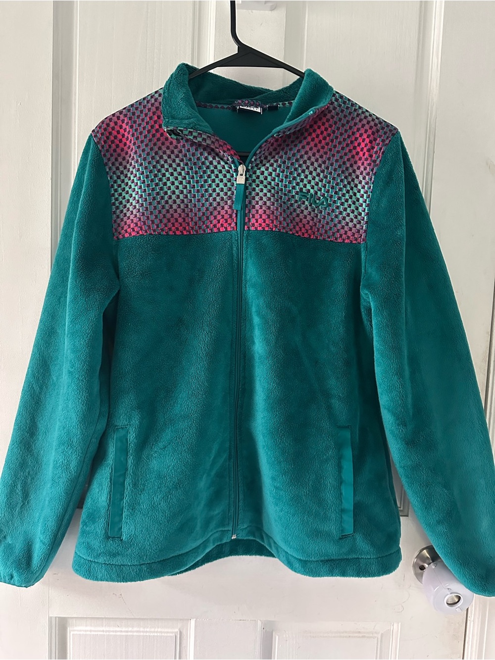 FILA Sport 90’s Retro Activewear Zip-Up Fleece Jacket